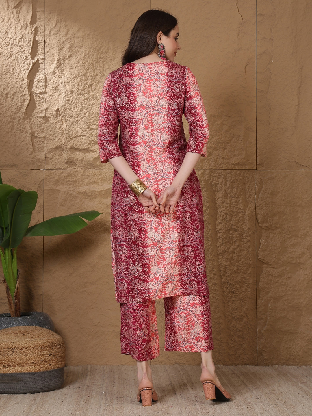 Straight Viscose Rayon Printed Kurta Set