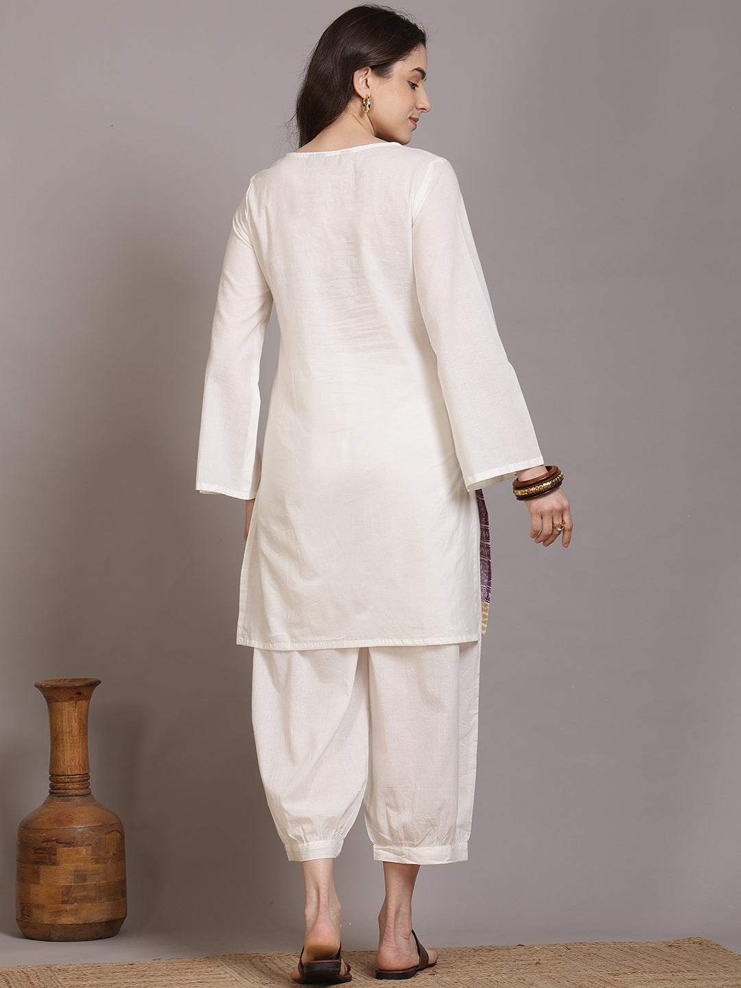 Straight Pure Cotton Printed Kurta Set