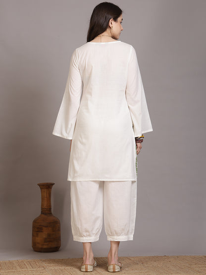 Straight Pure Cotton Printed Kurta Set
