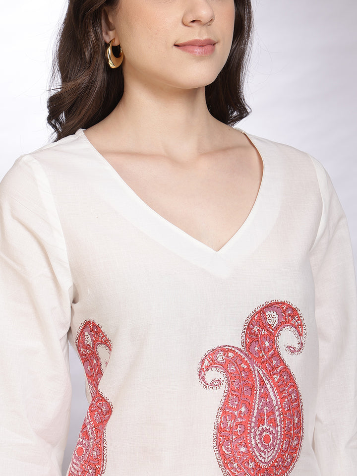 Straight Pure Cotton Printed Kurta Set