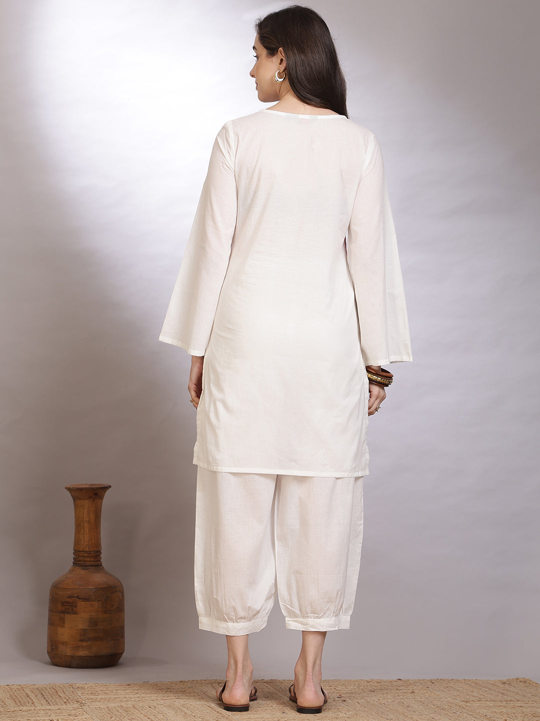 Straight Pure Cotton Printed Kurta Set