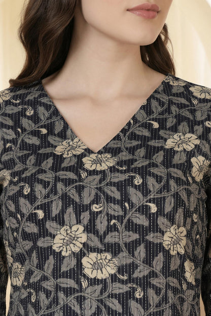 Straight Pure Cotton Printed Kurta Set