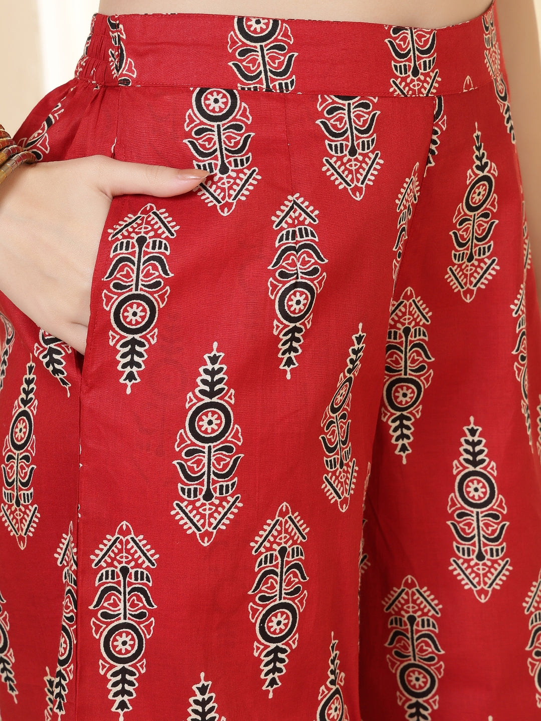 Straight Pure Cotton Printed Kurta Set