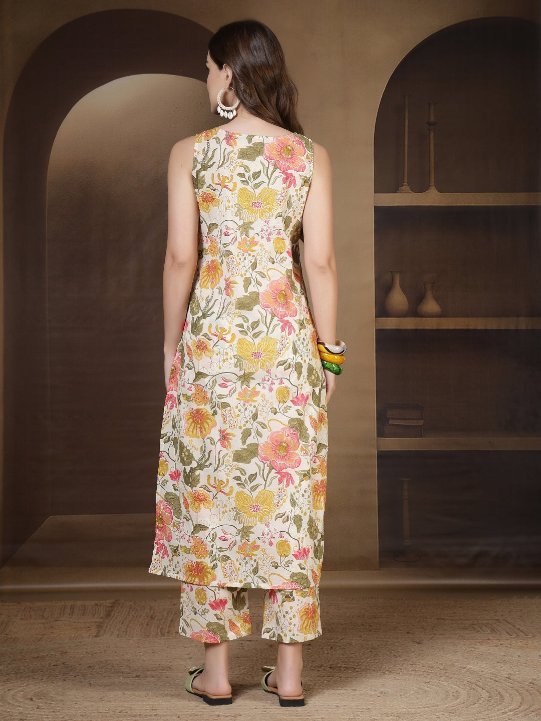 Straight Pure Cotton Printed Kurta Set