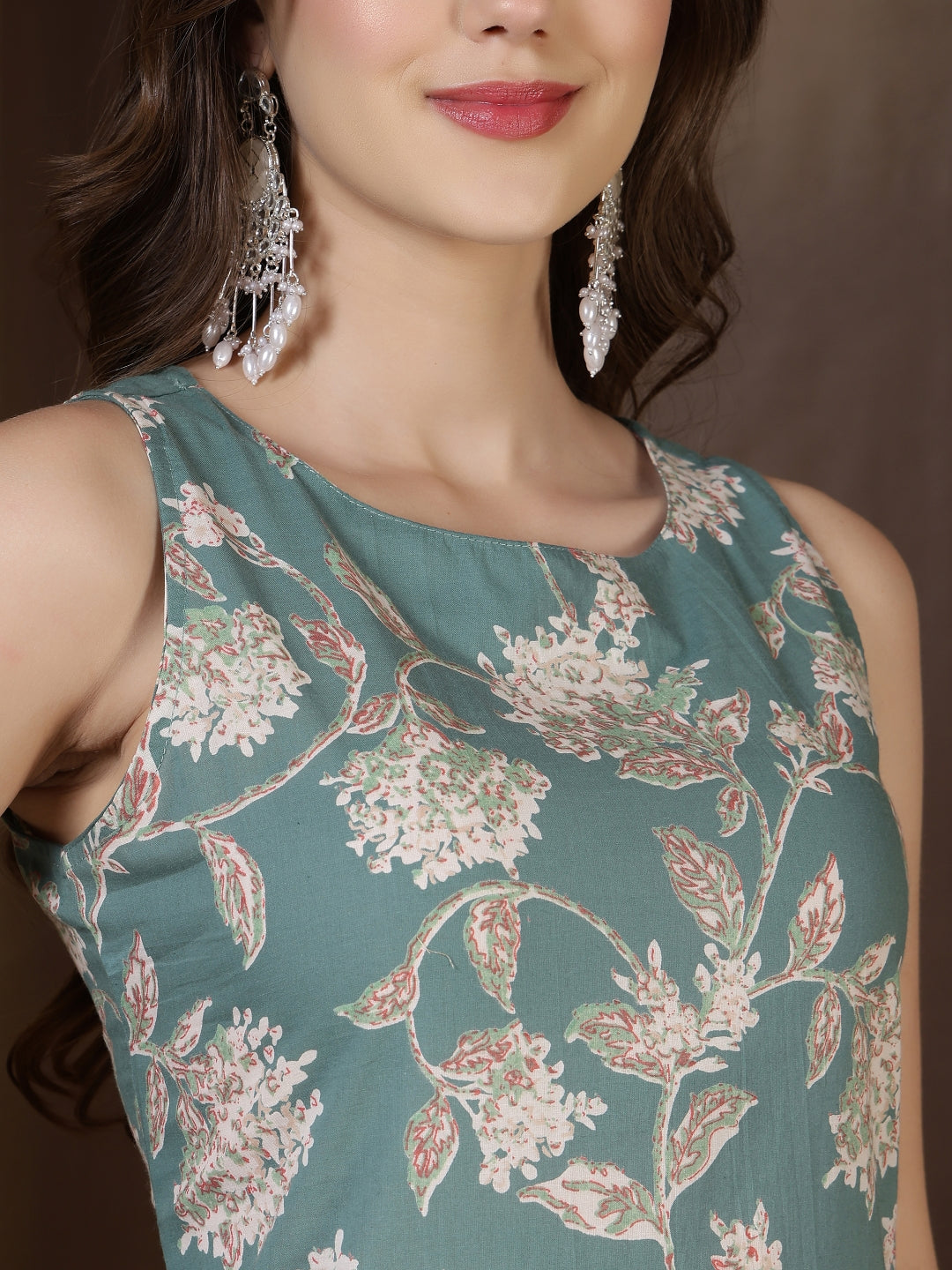Straight Pure Cotton Printed Kurta Set