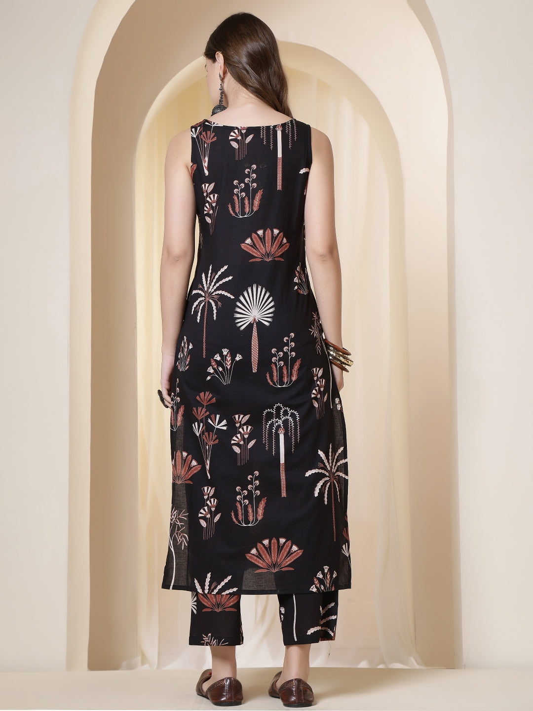 Straight Pure Cotton Printed Kurta Set