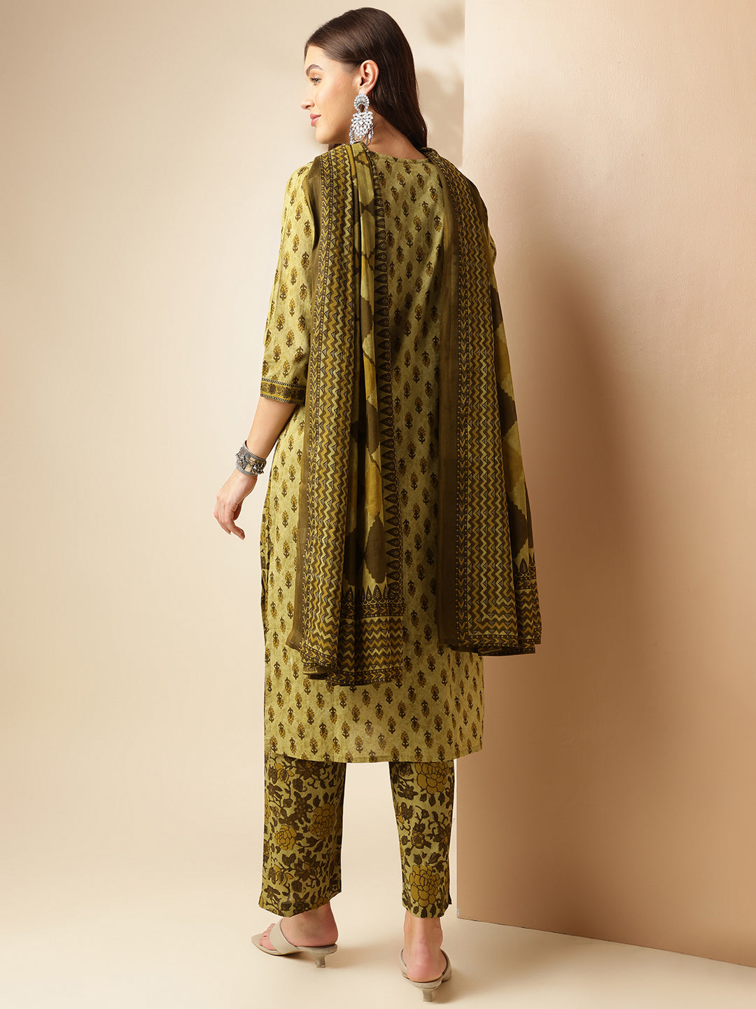Pure Cotton Printed Straight Kurta Set With Dupatta