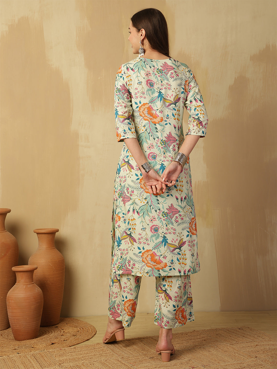 Pure Cotton Printed Straight Kurta Set