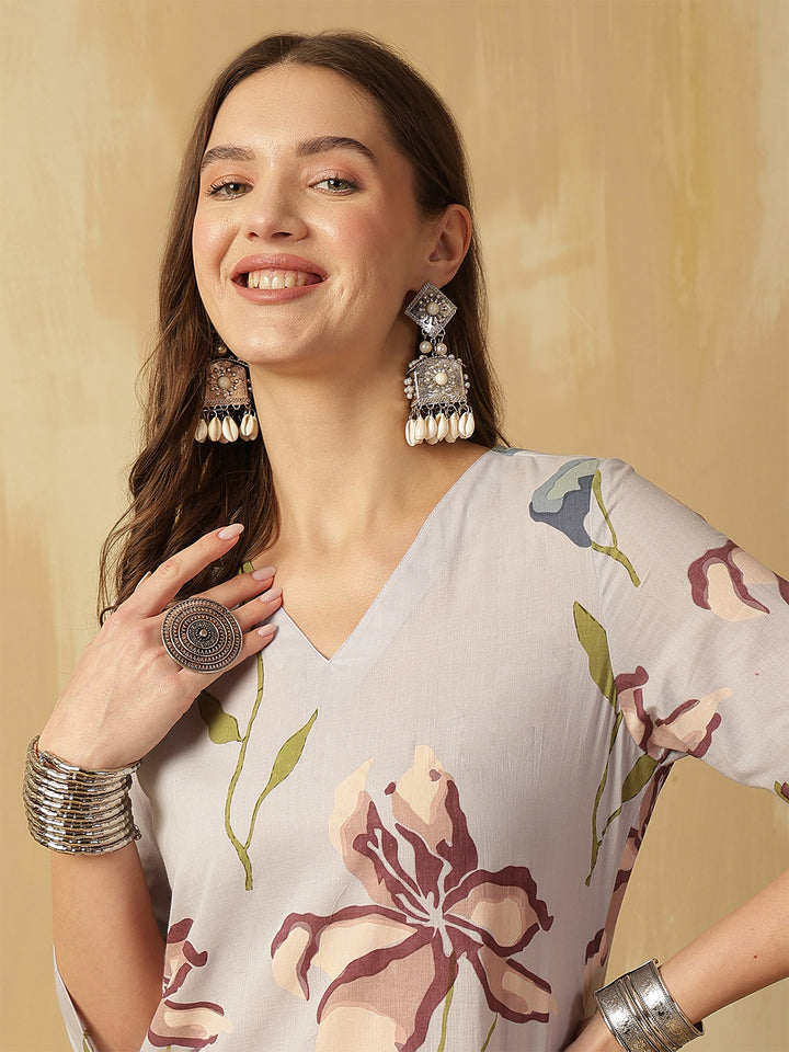 Pure Cotton Printed Straight Kurta Set