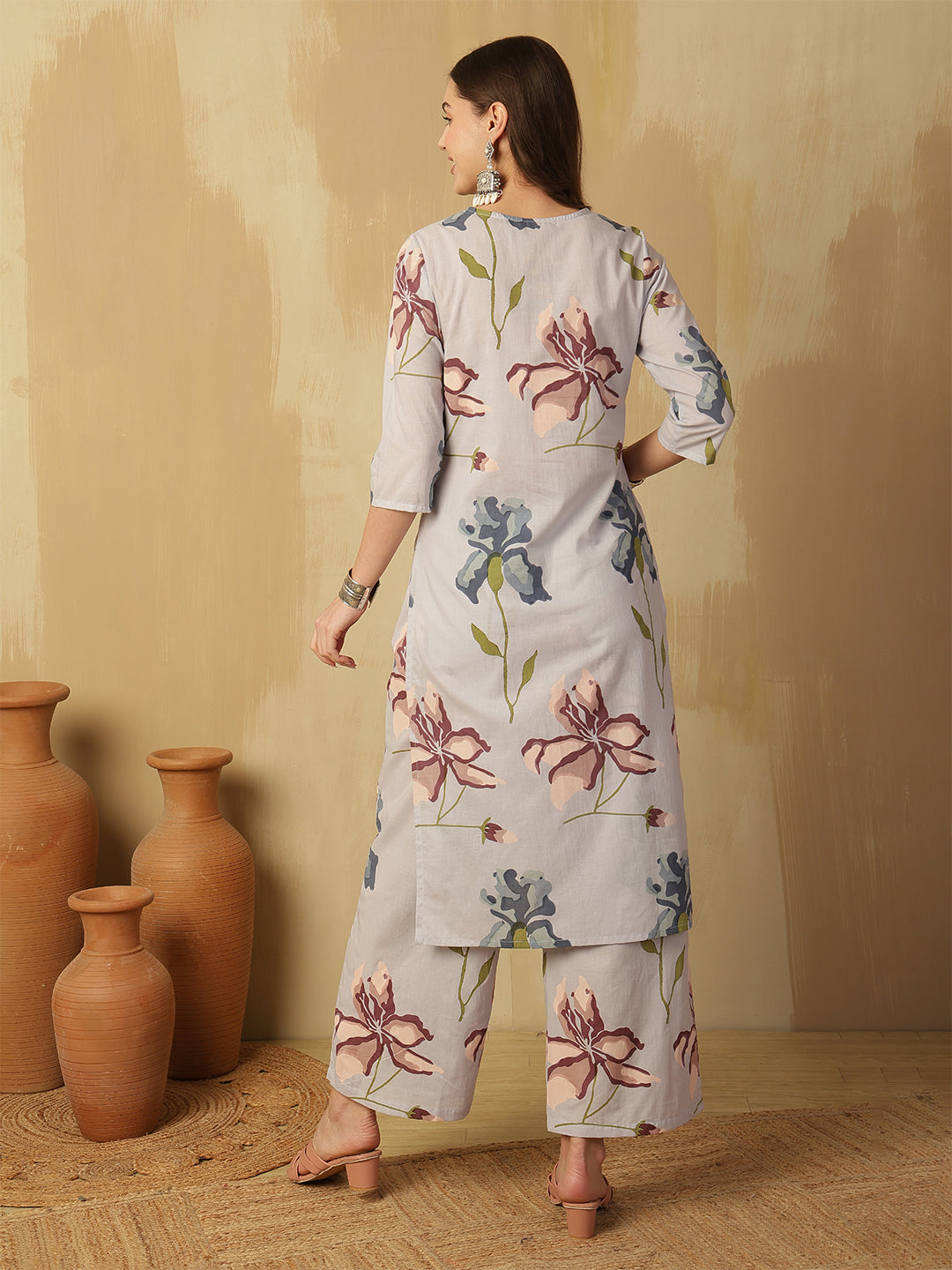 Pure Cotton Printed Straight Kurta Set