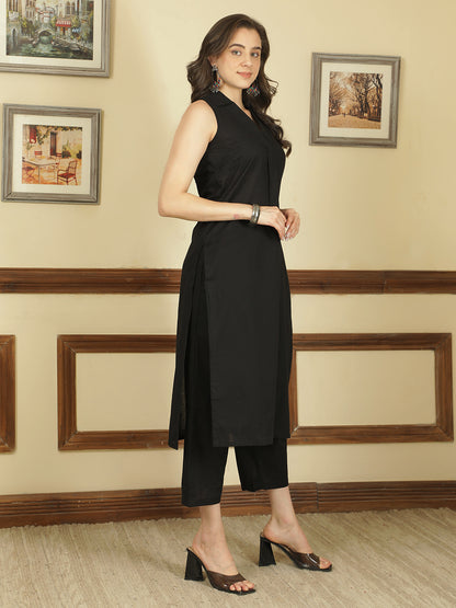 Straight Pure Cotton Dyed Kurta Set With Dupatta