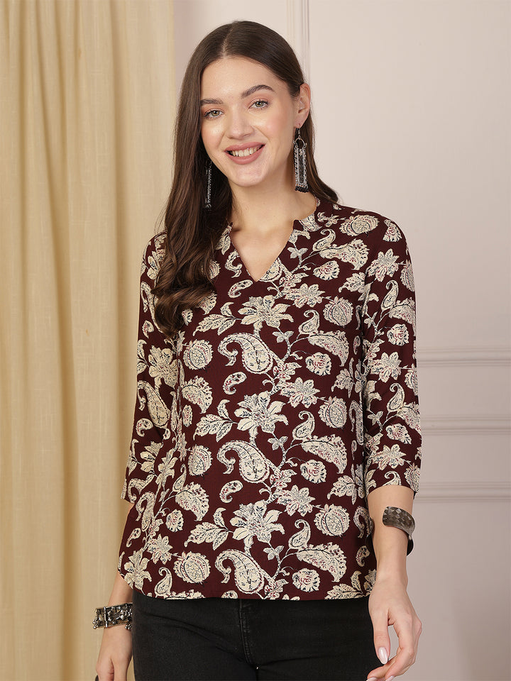 Viscose Rayon Printed Top