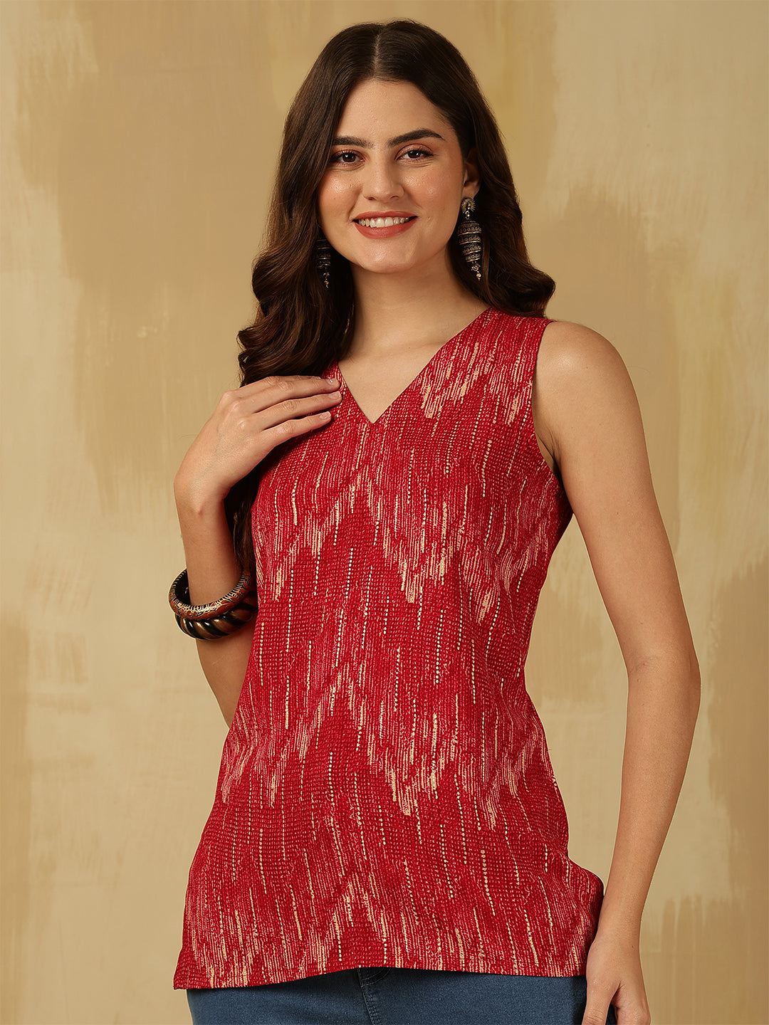 Viscose Rayon Printed Top
