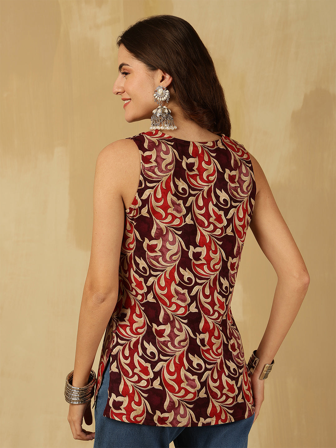 Viscose Rayon Printed Top