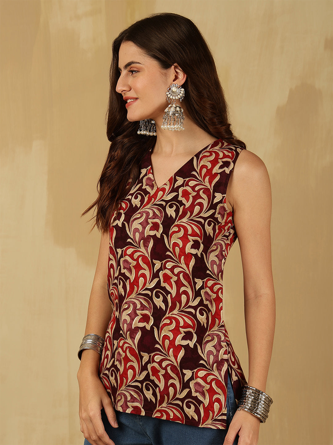 Viscose Rayon Printed Top