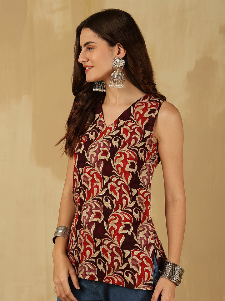 Viscose Rayon Printed Top