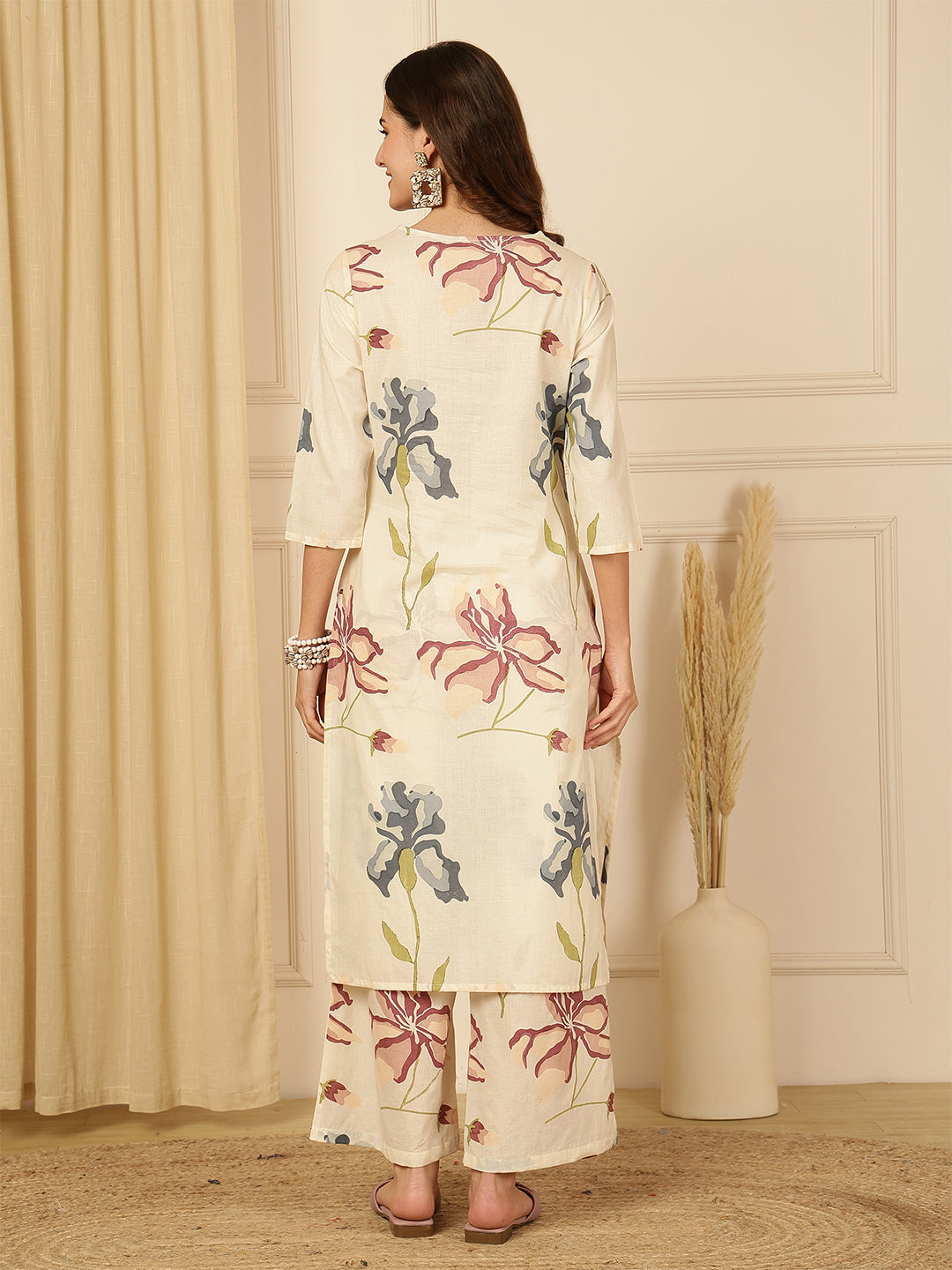 Pure Cotton Printed Straight Kurta Set