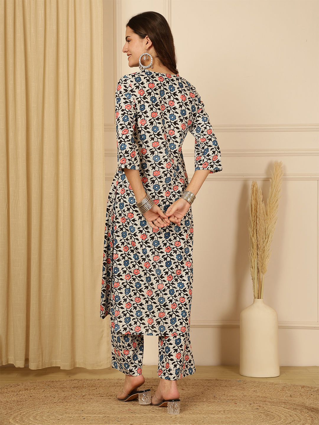 Pure Cotton Printed Straight Kurta Set