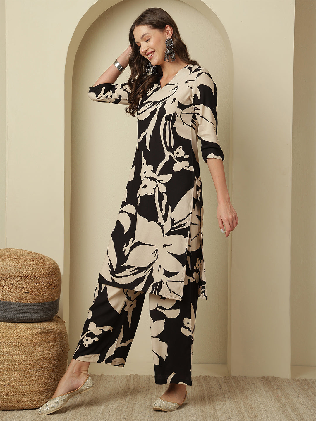 Pure Cotton Printed Straight Kurta Set