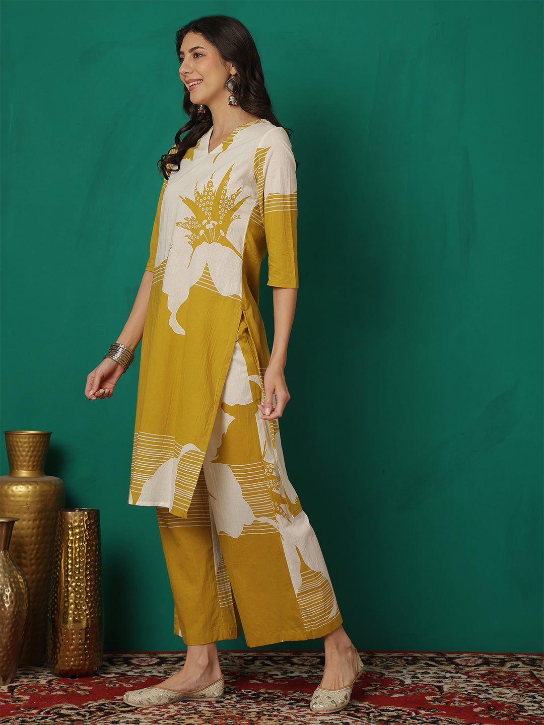 Pure Cotton Printed Straight Kurta Set