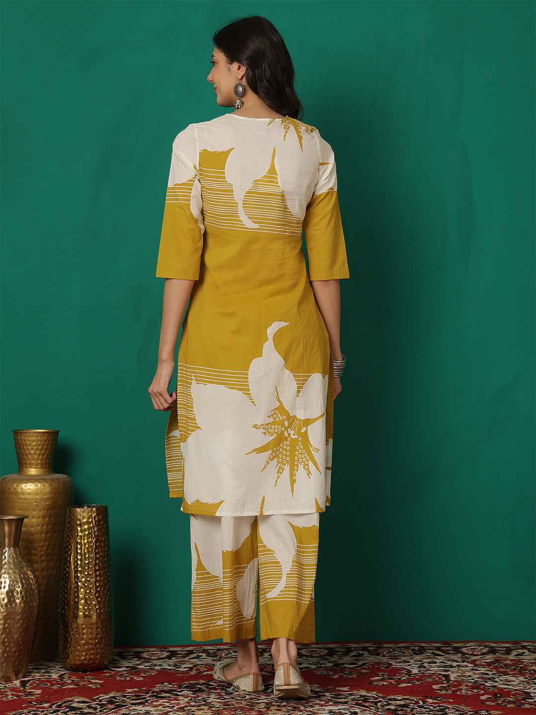 Pure Cotton Printed Straight Kurta Set
