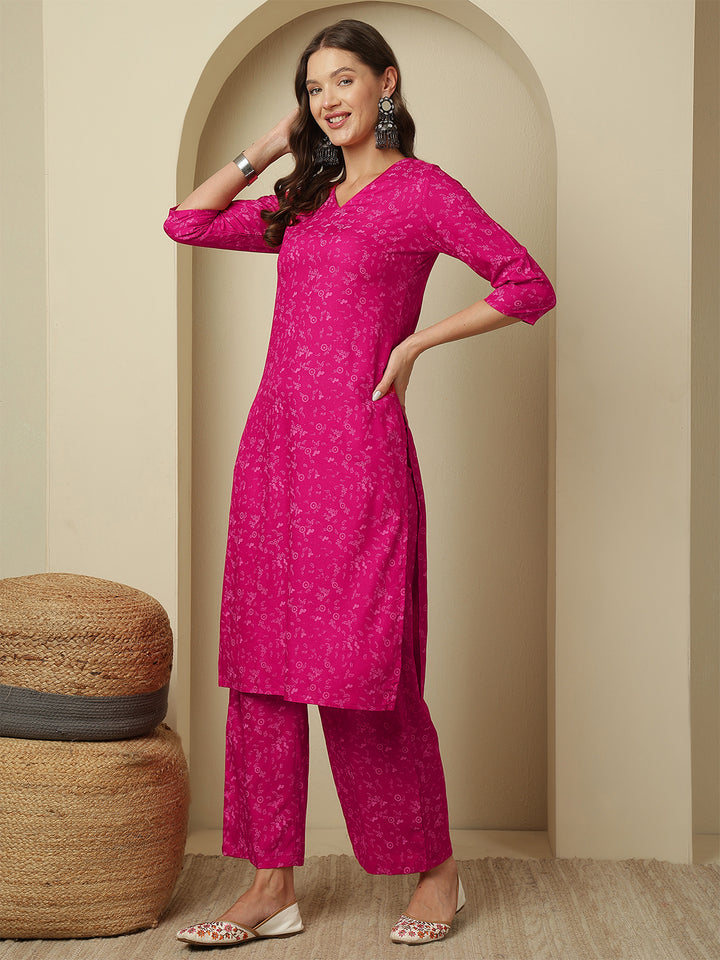 Pure Cotton Printed Straight Kurta Set