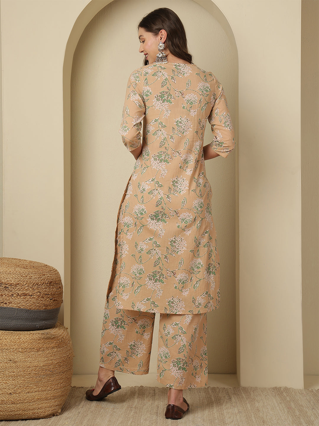 Pure Cotton Printed Straight Kurta Set