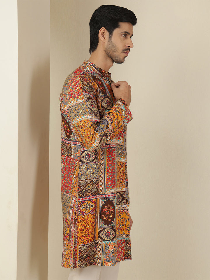 Straight Printed Viscose Rayon Kurtas