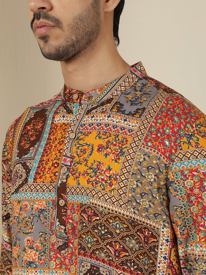 Straight Printed Viscose Rayon Kurtas