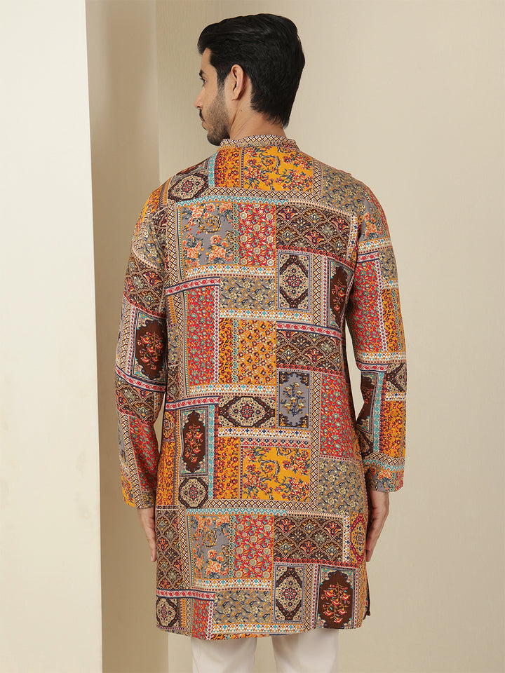 Straight Printed Viscose Rayon Kurtas