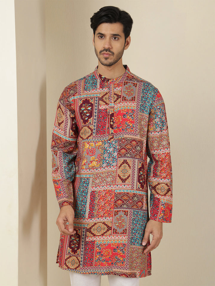 Straight Printed Viscose Rayon Kurtas