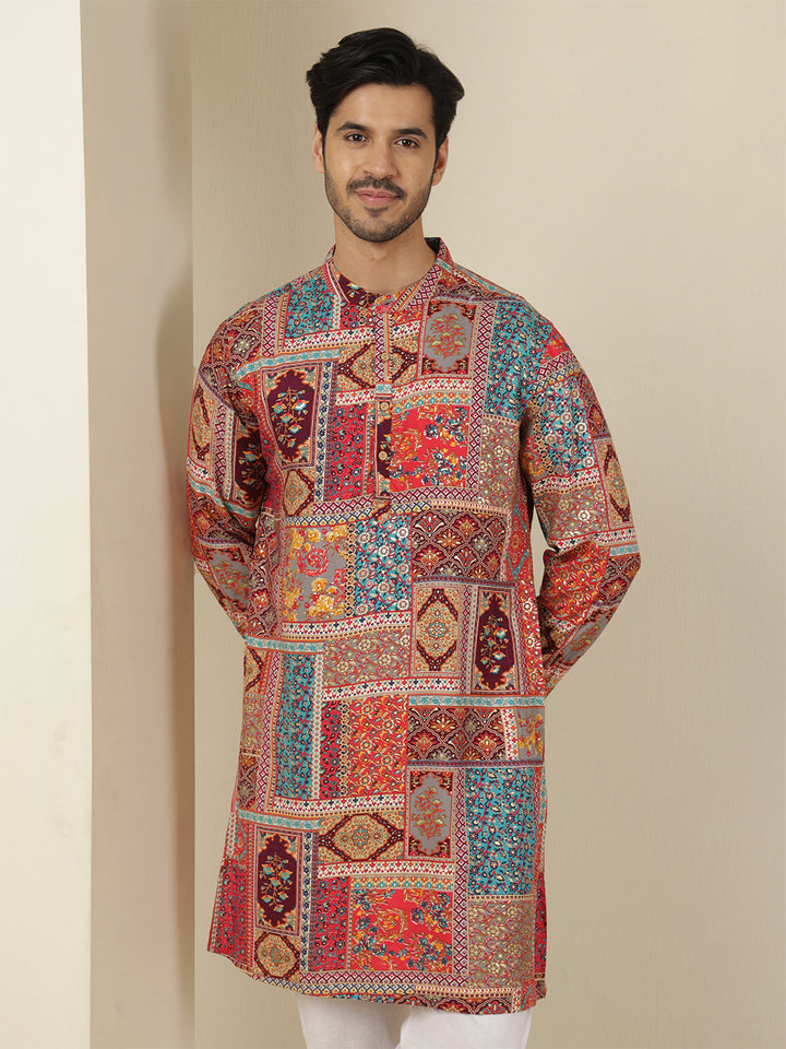 Straight Printed Viscose Rayon Kurtas
