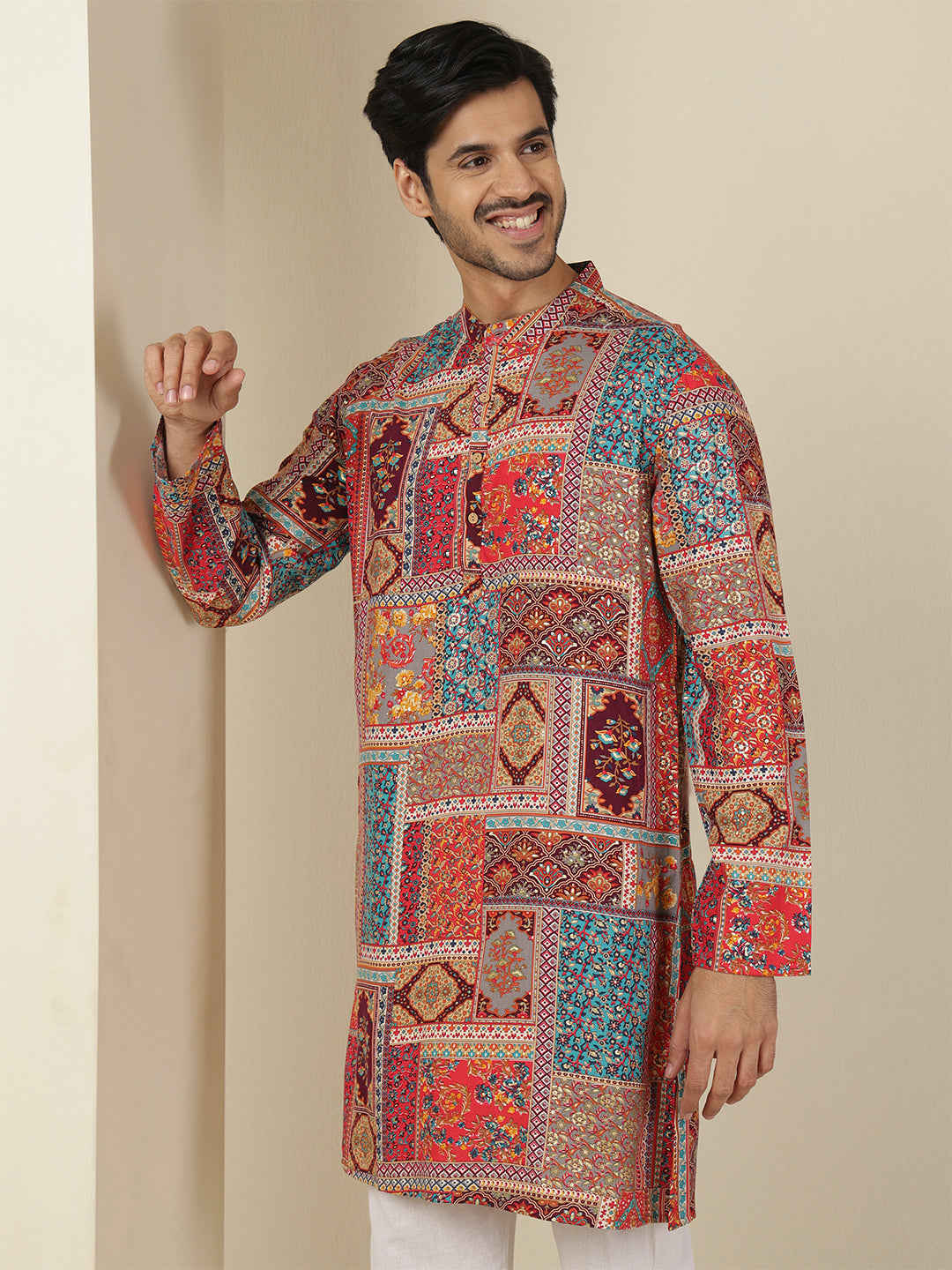 Straight Printed Viscose Rayon Kurtas