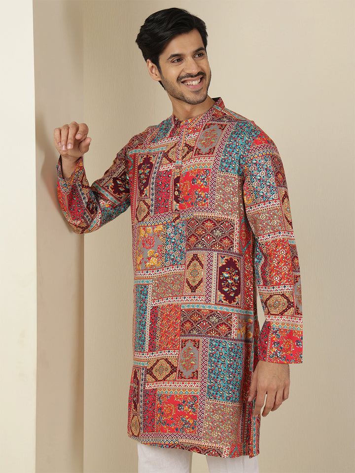 Straight Printed Viscose Rayon Kurtas