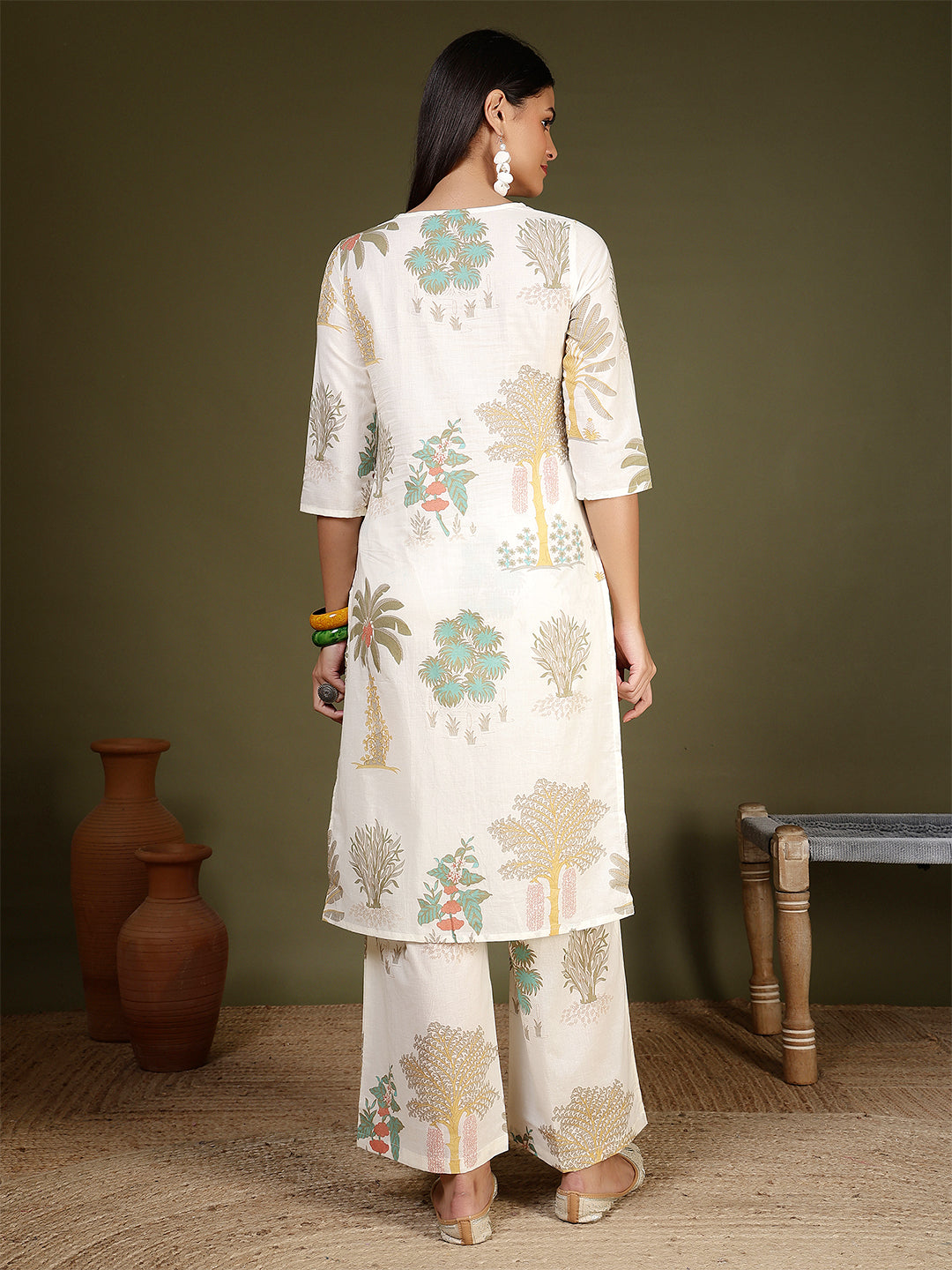 Pure Cotton Printed Straight Kurta Set