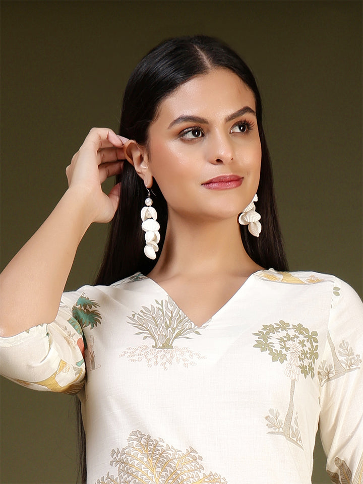Pure Cotton Printed Straight Kurta Set