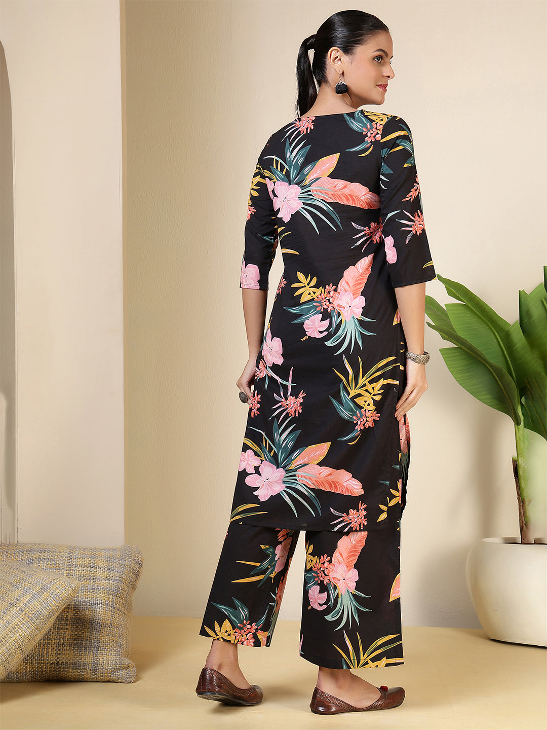 Pure Cotton Printed Straight Kurta Set