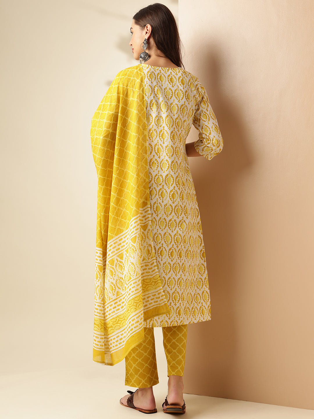 Pure Cotton Printed Straight Kurta Set With Dupatta