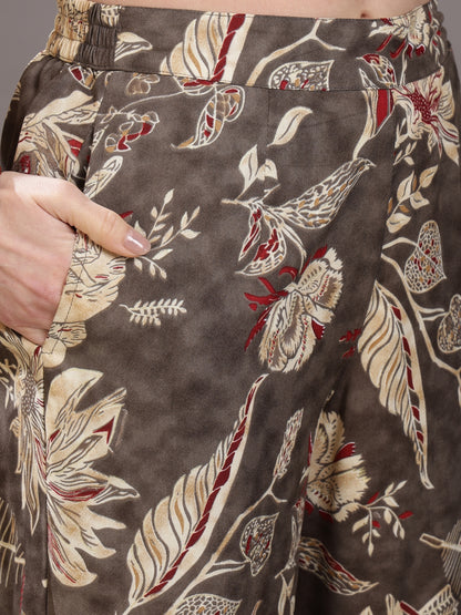 Straight Viscose Rayon Printed Kurta Set