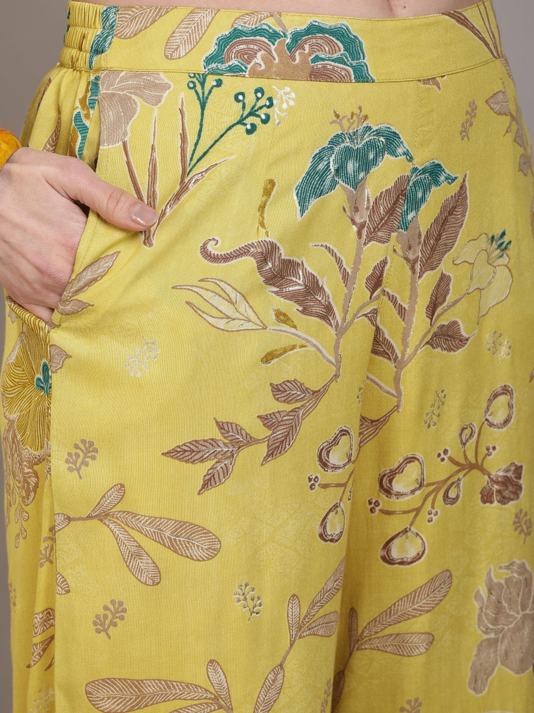Straight Viscose Rayon Printed Kurta Set