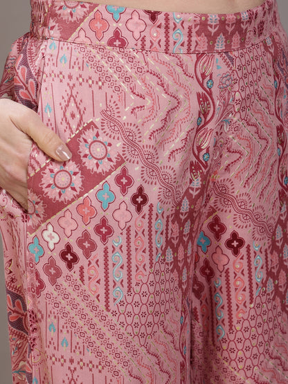 Straight Viscose Rayon Printed Kurta Set