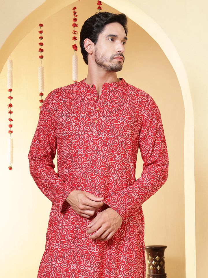 Straight Printed Viscose Rayon Kurtas