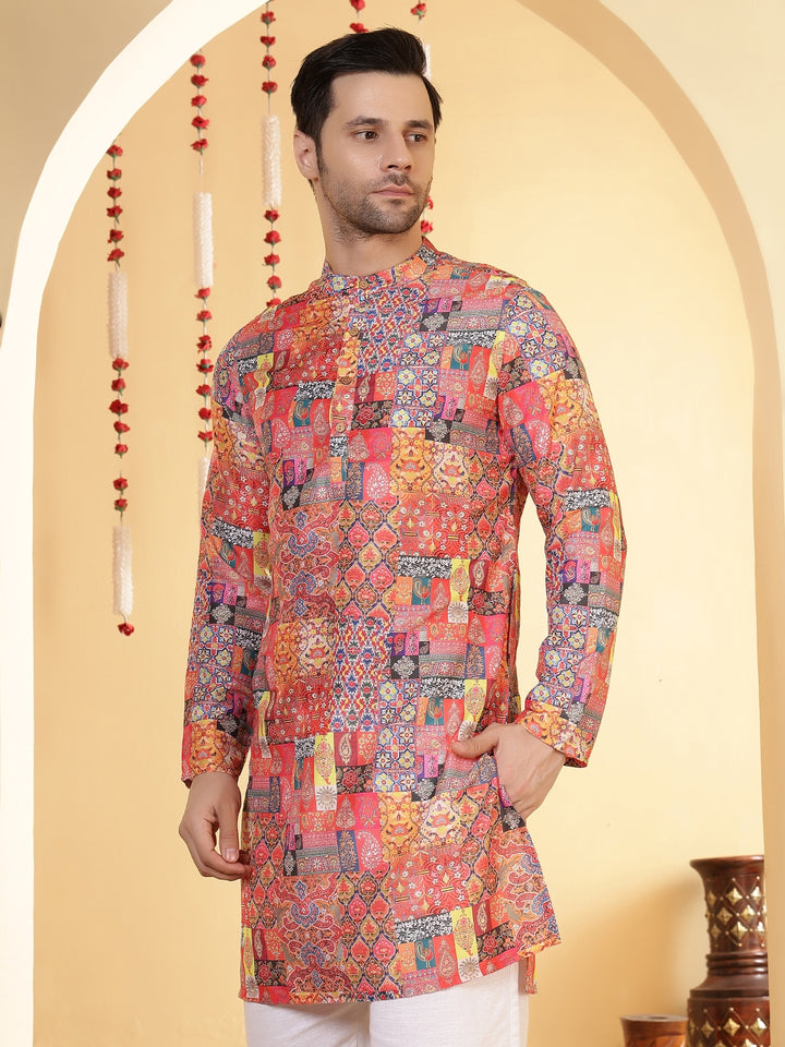 Straight Printed Viscose Rayon Kurtas