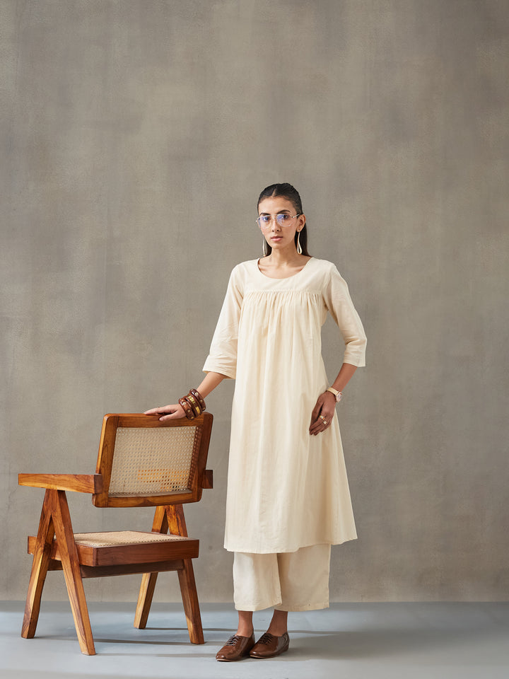 Straight Dyed Pure Cotton Kurta Set