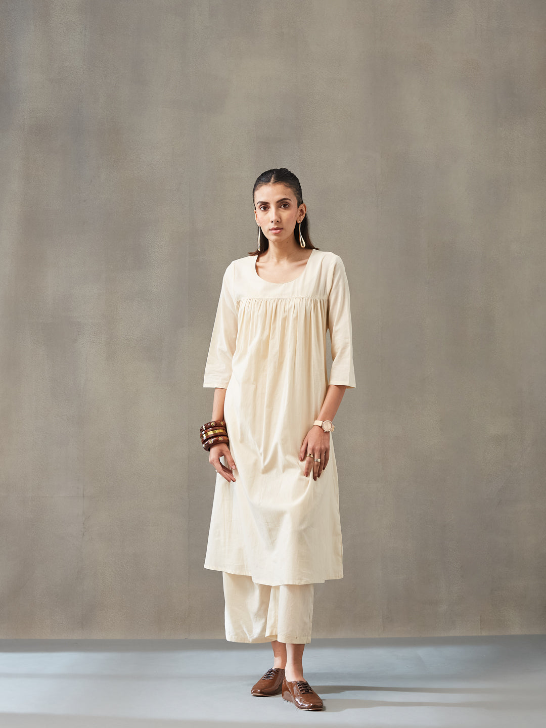Straight Dyed Pure Cotton Kurta Set
