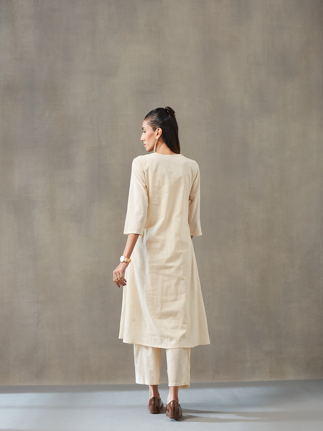 Straight Dyed Pure Cotton Kurta Set