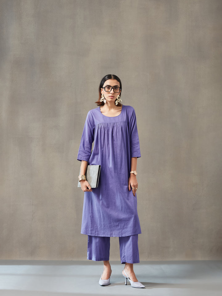 Straight Dyed Pure Cotton Kurta Set
