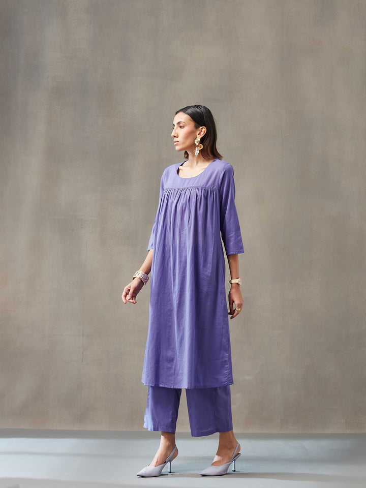 Straight Dyed Pure Cotton Kurta Set