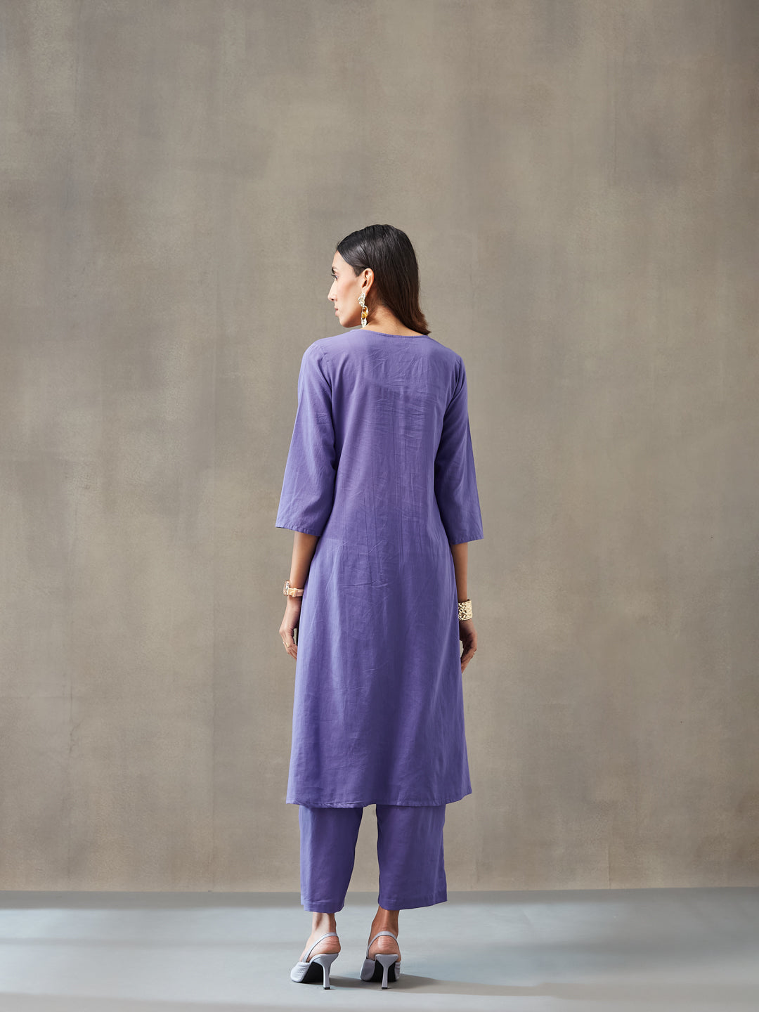 Straight Dyed Pure Cotton Kurta Set
