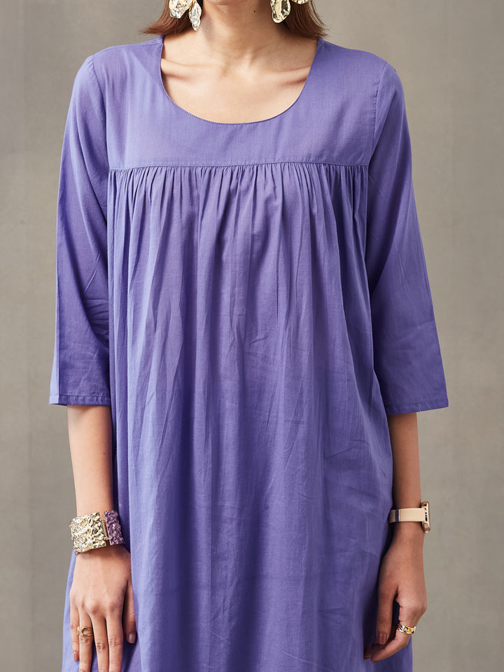 Straight Dyed Pure Cotton Kurta Set